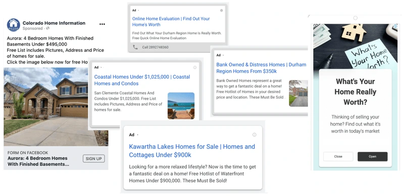 SuccessWebsite Real Estate Ads Examples